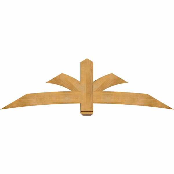 Ekena Millwork Davenport Rough Sawn Timber Gable Bracket, Western Red Cedar, 84"W x 24"H x 6"D x 6"F, 7/12 Pitch GBW084X24X0606DAV00RWR - main